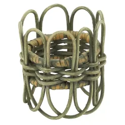 Kirklands Home Table Linens|Natural Twisted Rat Napkin Rings, Set of 4 Tan