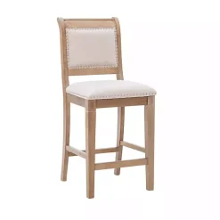 Kirklands Home Bar Stools & Counter Height Stools|Natural Upholstered Wood Frame Counter Stool Tan