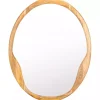 Kirklands Home Decorative Mirrors|Natural Wood Abstract Oval Wall Mirror