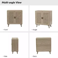 Kirklands Home Cabinets & Sideboards|Natural Wood and Rattan Carpinteria Cabinet Brown