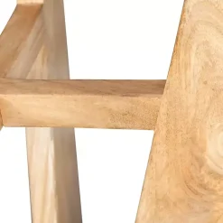 Kirklands Home Accent & End Tables|Natural Wood Angular Rory Accent Table Tan