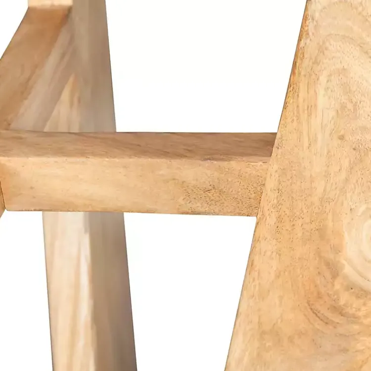 Kirklands Home Accent & End Tables|Natural Wood Angular Rory Accent Table Tan