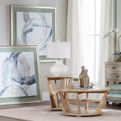 Kirklands Home Accent & End Tables|Natural Wood Angular Rory Accent Table Tan