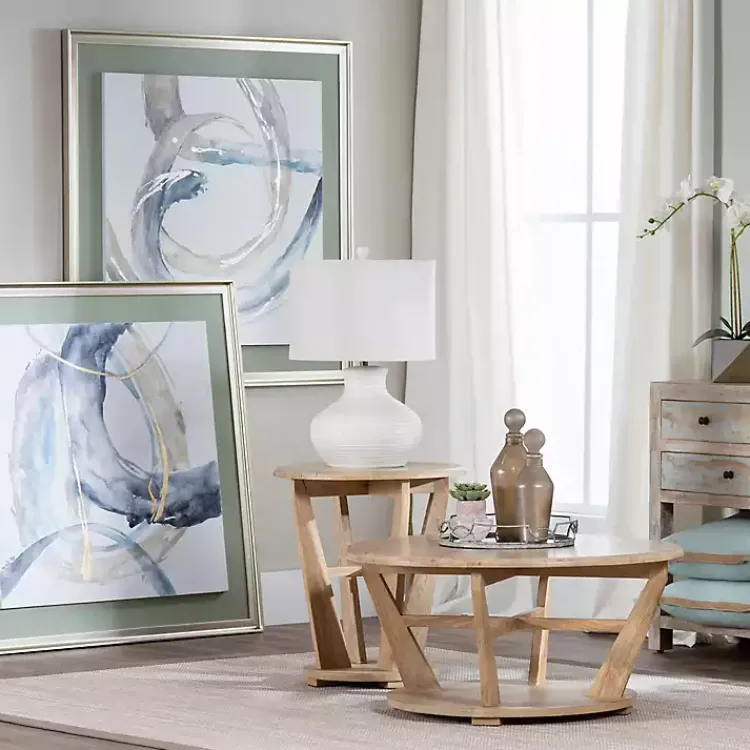 Kirklands Home Accent & End Tables|Natural Wood Angular Rory Accent Table Tan