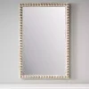 Kirklands Home Decorative Mirrors|Natural Wood Beaded Frame Mirror