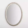 Kirklands Home Decorative Mirrors|Natural Wood Beaded Oval Mirror