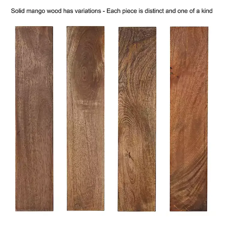 Kirklands Home Accent & End Tables|Natural Wood Metal Accent Table Black