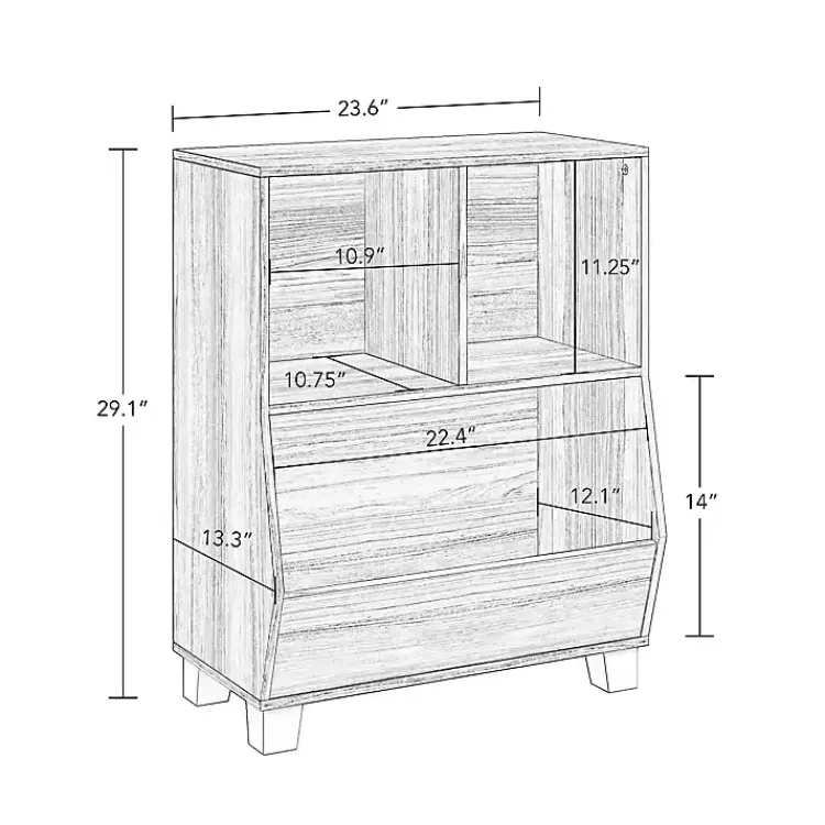 Kirklands Home Bookshelves|Natural Wood Cubby Cabinet Tan