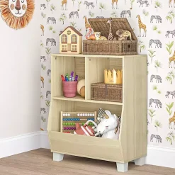 Kirklands Home Bookshelves|Natural Wood Cubby Cabinet Tan