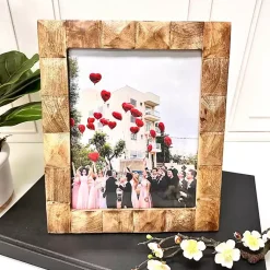 Sale Natural Wood Diamond Textured Picture Frame, 8x10 Picture Frames