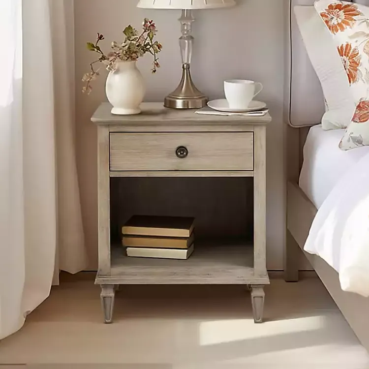 Kirklands Home Nightstands|Natural Wood 1-Drawer Nightstand