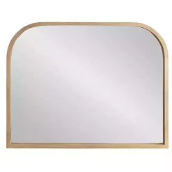 Kirklands Home Decorative Mirrors|Natural Wood Frame Arch Wall Mirror Tan
