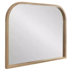 Kirklands Home Decorative Mirrors|Natural Wood Frame Arch Wall Mirror Tan