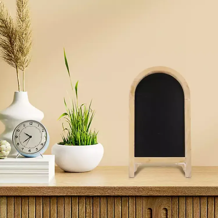 Online Natural Wood Framed Tabletop Chalkboard Memo & Chalkboards