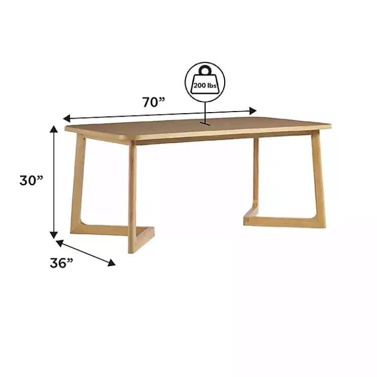 Kirklands Home Dining Tables|Natural Wood Geometric Legs Dining Table Tan