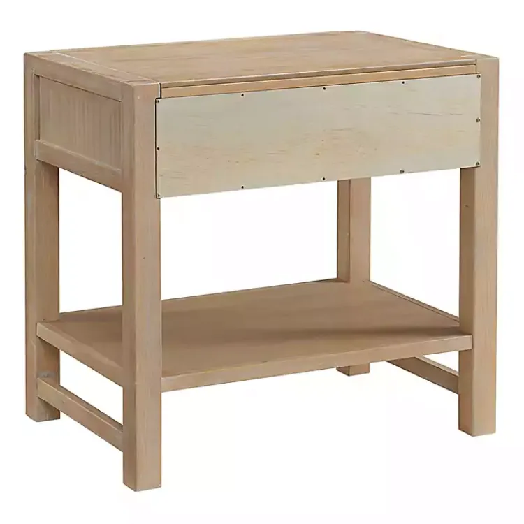 Kirklands Home Nightstands|Natural Wood Grain Open Shelf Nightsd Tan