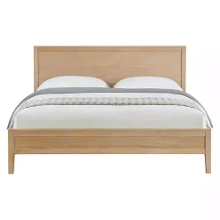 Kirklands Home Beds & Headboards|Natural Wood Grain Panel King Bed Tan