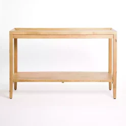 Kirklands Home Console Tables|Natural Wood Hughes Console Table Tan