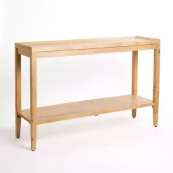 Kirklands Home Console Tables|Natural Wood Hughes Console Table Tan
