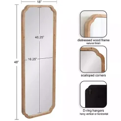 Kirklands Home Decorative Mirrors|Natural Wood Marston Wall Mirror