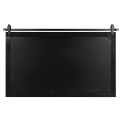 Kirklands Home Decorative Mirrors|Natural Wood Metal Barn Door Wall Mirror