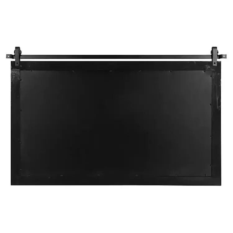 Kirklands Home Decorative Mirrors|Natural Wood Metal Barn Door Wall Mirror