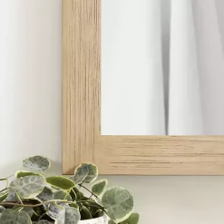 Kirklands Home Decorative Mirrors|Natural Wood Metal Barn Door Wall Mirror