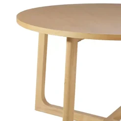 Kirklands Home Dining Tables|Natural Wood Modern Round Dining Table Tan