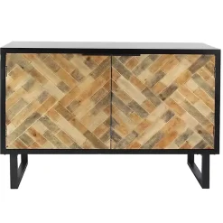 Kirklands Home Cabinets & Sideboards|Natural Wood Mosaic Paneling Cabinet