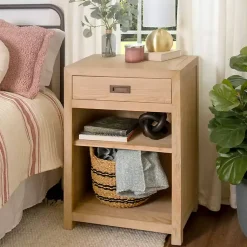 Kirklands Home Cabinets & Sideboards|Natural Wood Open Shelf Modular Cabinet Tan