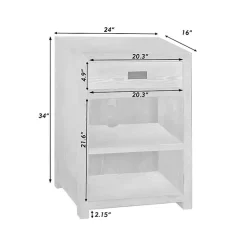 Kirklands Home Cabinets & Sideboards|Natural Wood Open Shelf Modular Cabinet Tan