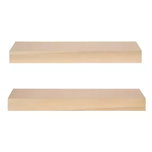 Kirklands Home Shelves|Natural Wood 2-pc. Floating Shelves, 24 in.