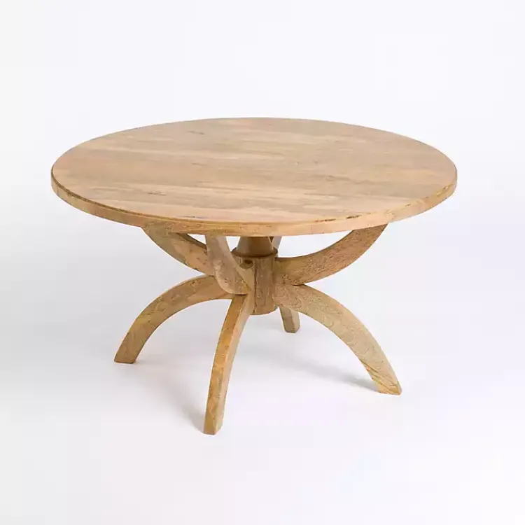 Kirklands Home Coffee Tables|Natural Wood Round Dori Coffee Table Tan