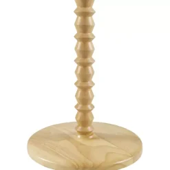Kirklands Home Floor Lamps|Natural Wood Spindle Paduak Floor Lamp Tan