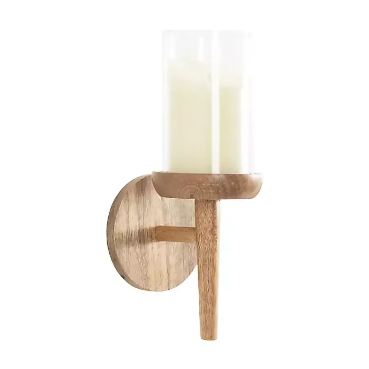 Natural Wood Torch Sconce Sconces