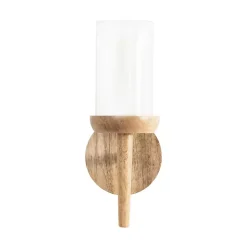 Natural Wood Torch Sconce Sconces