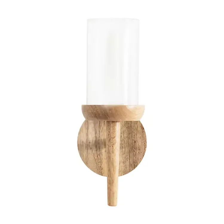 Natural Wood Torch Sconce Sconces