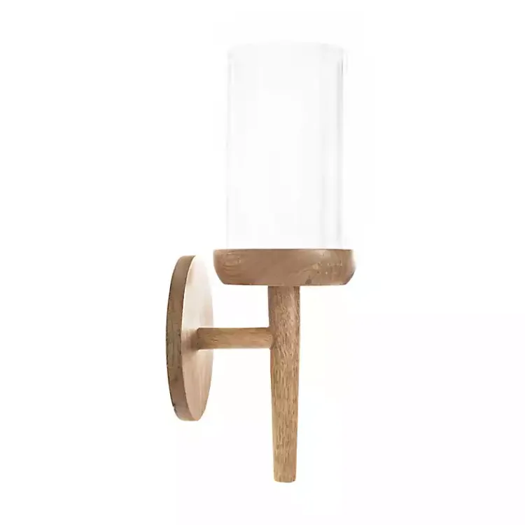 Natural Wood Torch Sconce Sconces