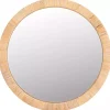 Kirklands Home Decorative Mirrors|Natural Wood Wrapped Mila Wall Mirror