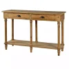 Kirklands Home Console Tables|Natural Wooden 2-Drawer Console Table