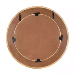 Kirklands Home Decorative Mirrors|Natural Woodgrain Round Wall Mirror Brown