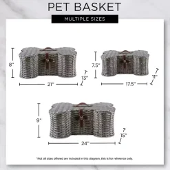 Discount Natural Woven Bone Shaped Basket, 24 in. Baskets & Boxes