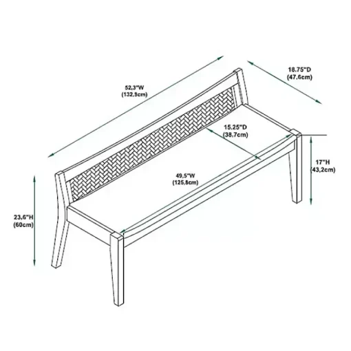 Kirklands Home Entryway Furniture|Natural Woven Rat Back Minimalist Bench Tan