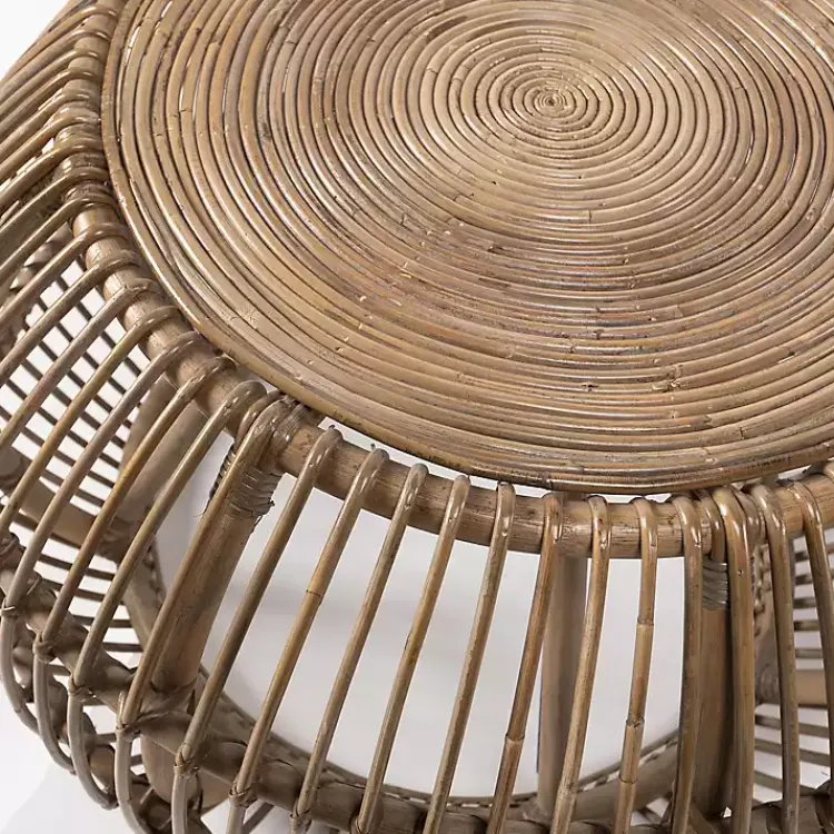 Kirklands Home Coffee Tables|Natural Woven Rat Round Coffee Table Tan