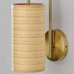 New Natural Woven Shade Malina Wall Sconce Sconces