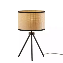 Kirklands Home Table Lamps|Natural Woven Shade Rowan Table Lamp Tan