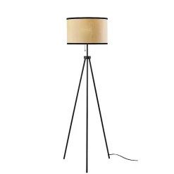 Kirklands Home Floor Lamps|Natural Woven Shade Rowan Floor Lamp Tan