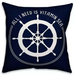 Kirklands Home Outdoor Cushions & Pillows|Nautical Vitamin Sea Outdoor Pillow