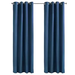 Kirklands Home Curtains & Drapes|Navy Alpine Blackout Curtain Panel, 108 in. Blue