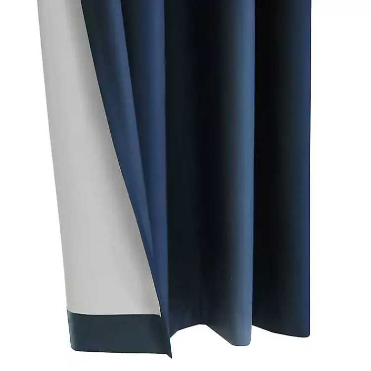 Kirklands Home Curtains & Drapes|Navy Alpine Blackout Curtain Panel, 95 in. Blue